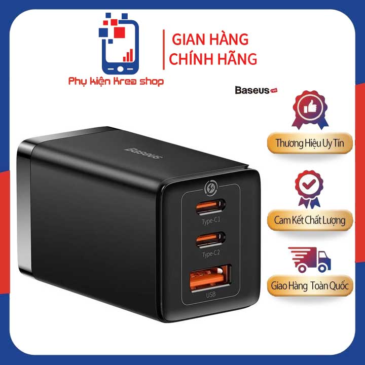 Củ sạc 65w Baseus Gan 5 Pro hỗ trợ sạc nhanh 65W