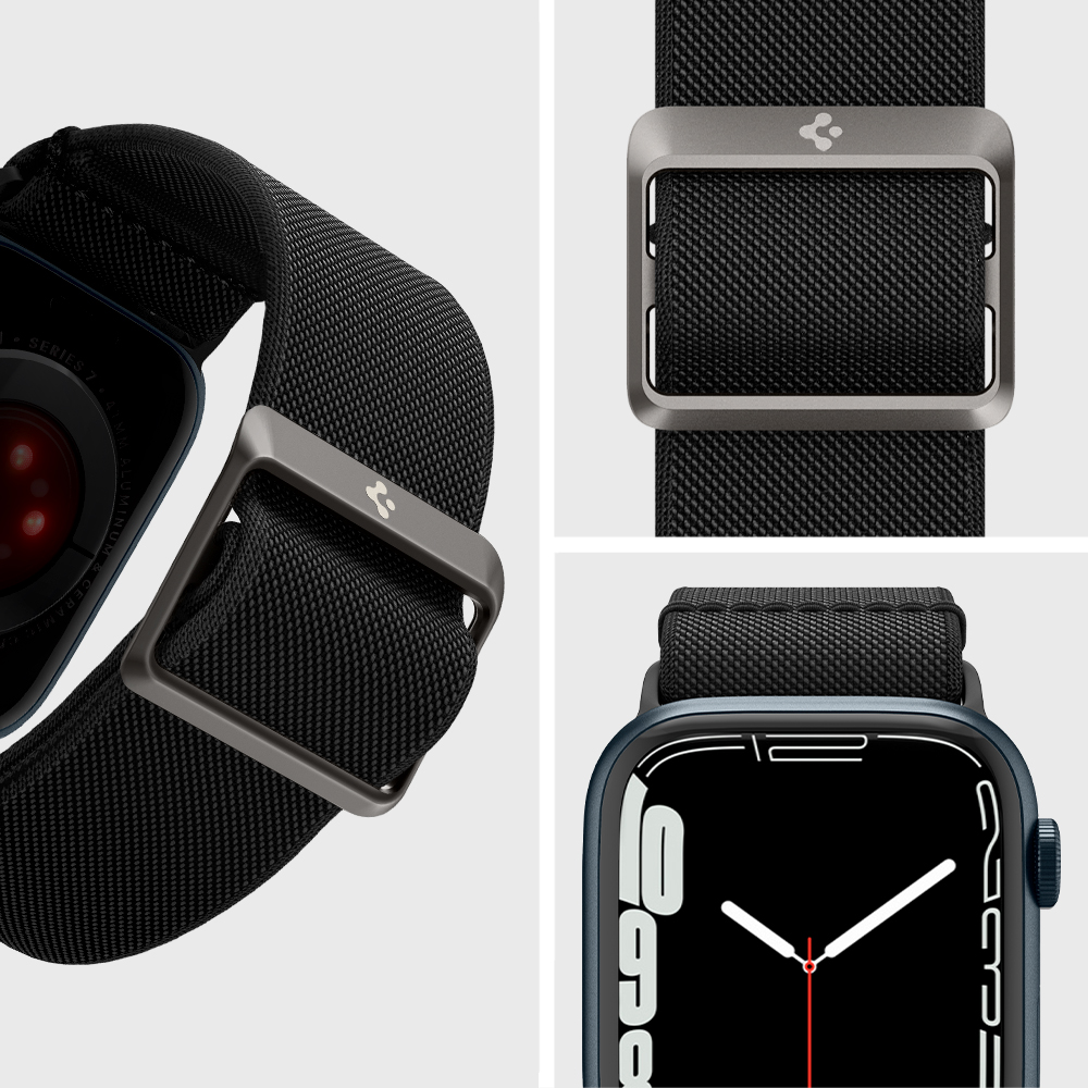 Dây đeo spigen apple watch band lite fit (49mm/45mm/44mm/42mm) 48 Id Apple Watch7 Lite Fit 41mm Blk 01