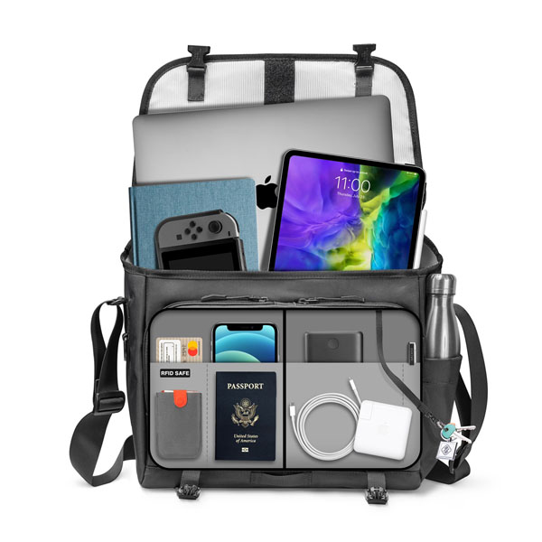 TÚI ĐEO VAI TOMTOC CROSS BODY MESSENGER MULTI-FUNCTION WATERPROOF FOR ULTRABOOK 13″14″ A47-C01D 20 TÚI ĐEO VAI TOMTOC CROSS BODY MESSENGER MULTI-FUNCTION WATERPROOF FOR ULTRABOOK 13″14″ A47-C01D