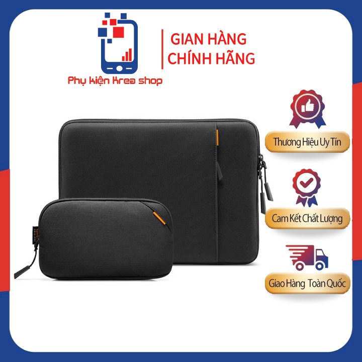 TÚI CHỐNG SỐC TOMTOC 360* PROTECTIVE KÈM TÚI PHỤ KIỆN CHO MACBOOK PRO 14” ĐEN A13-D2D1GP