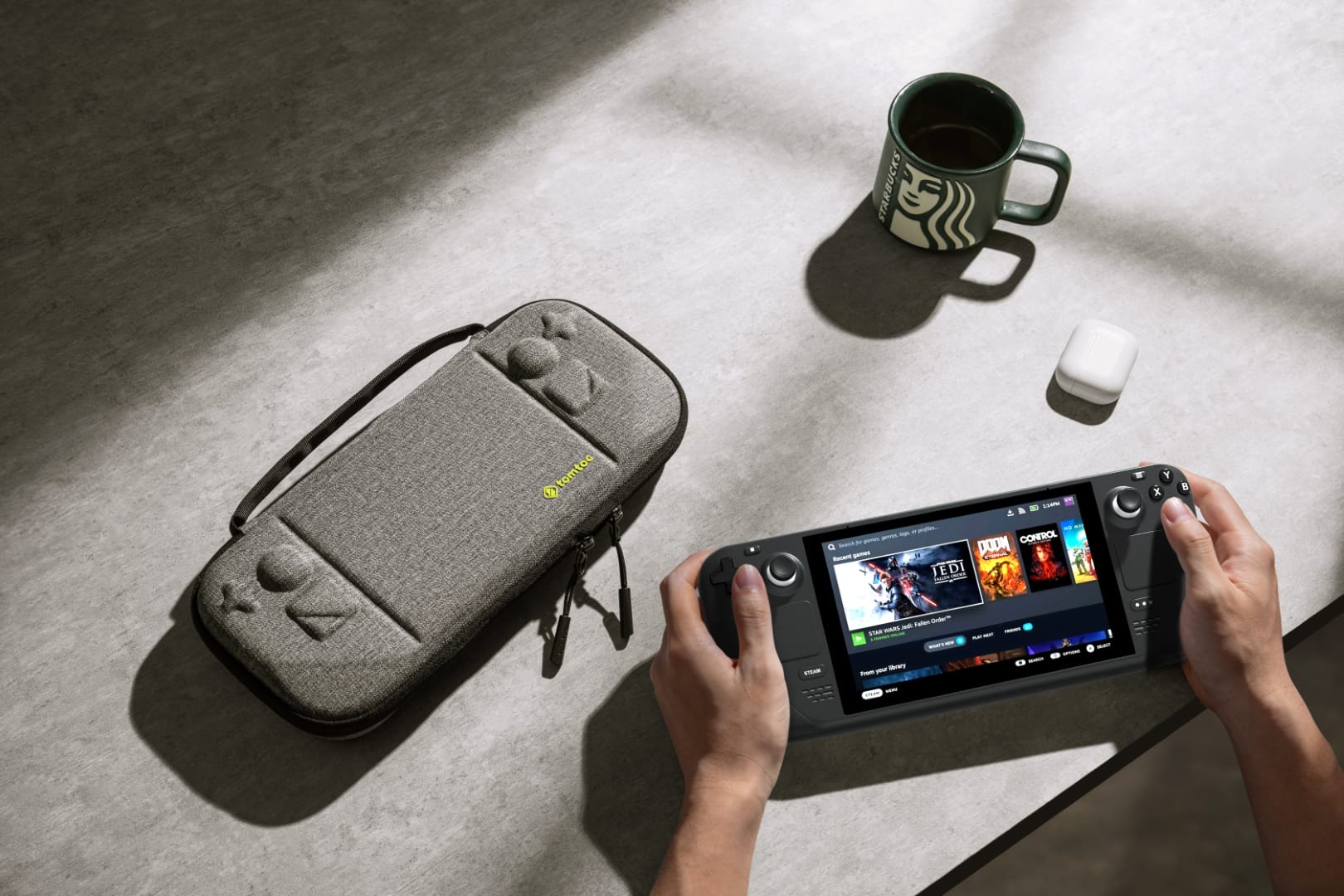 TÚI CHỐNG VA ĐẬP TOMTOC (USA) FANCYCASE-G38 STEAM DECK GRAY – G38M1G2