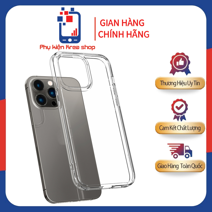 ỐP LƯNG IPHONE 14 PROMAX SPIGEN ULTRA HYBRID CRYSTAL CLEAR – ACS04816