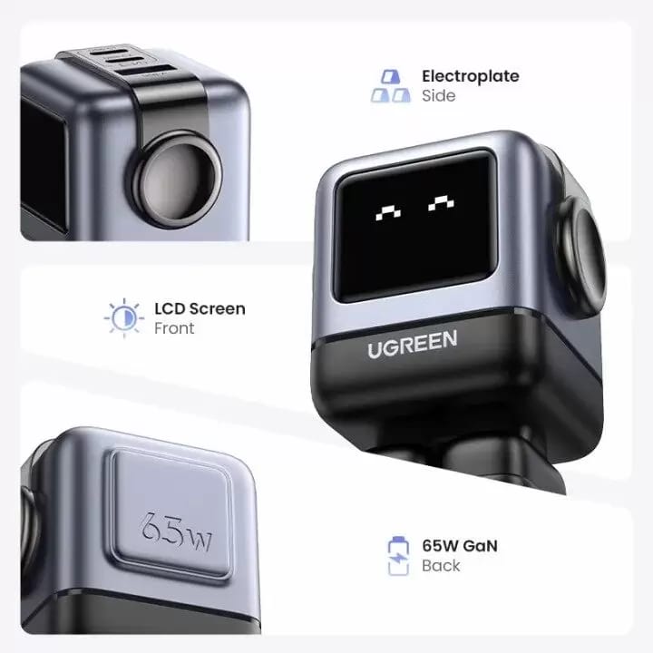 Củ sạc nhanh UGREEN RoboGaN 65W 22 cu-sac-nhanh-65w-robogan-ugreen-cd361-05