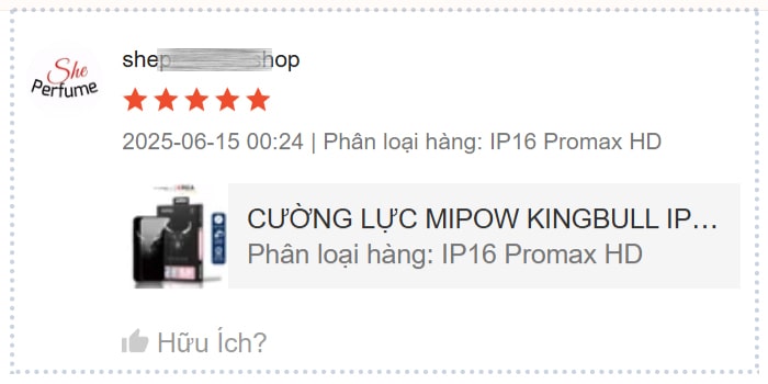 Đánh giá khách hàng về sản phẩm kính cường lực mipow