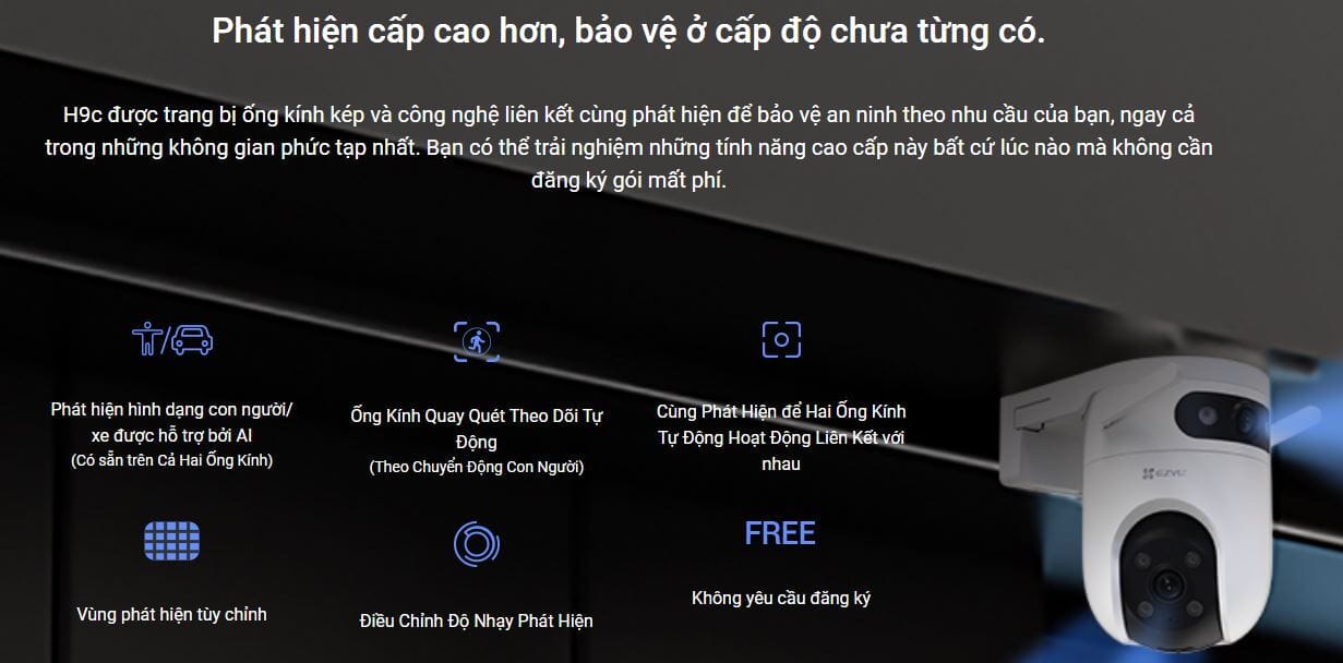 Camera IP Ezviz 2 Mắt H9C 3MP 29 Camera IP Ezviz 2 Mắt H9C 3MP
