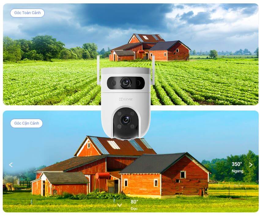 Camera IP Ezviz 2 Mắt H9C 3MP 32 Camera IP Ezviz 2 Mắt H9C 3MP
