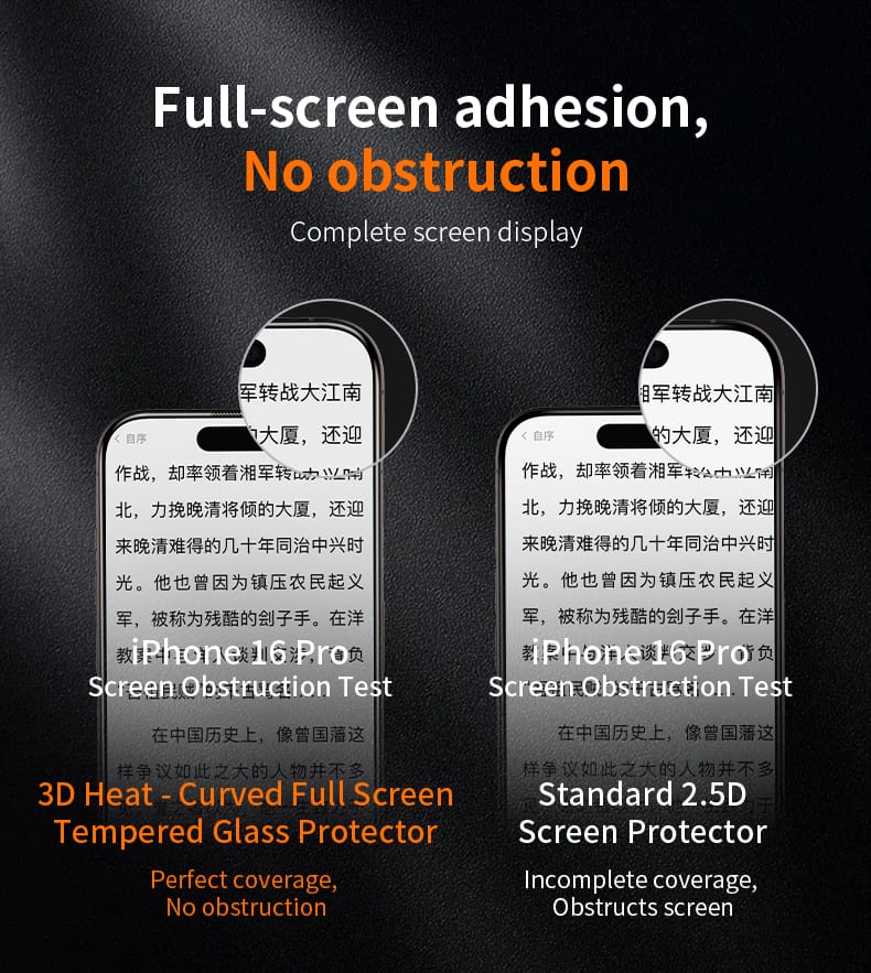 Kính cường lực HODA kèm khung trợ dán trong suốt 3D Full có viền đen cho iPhone 16 series-04