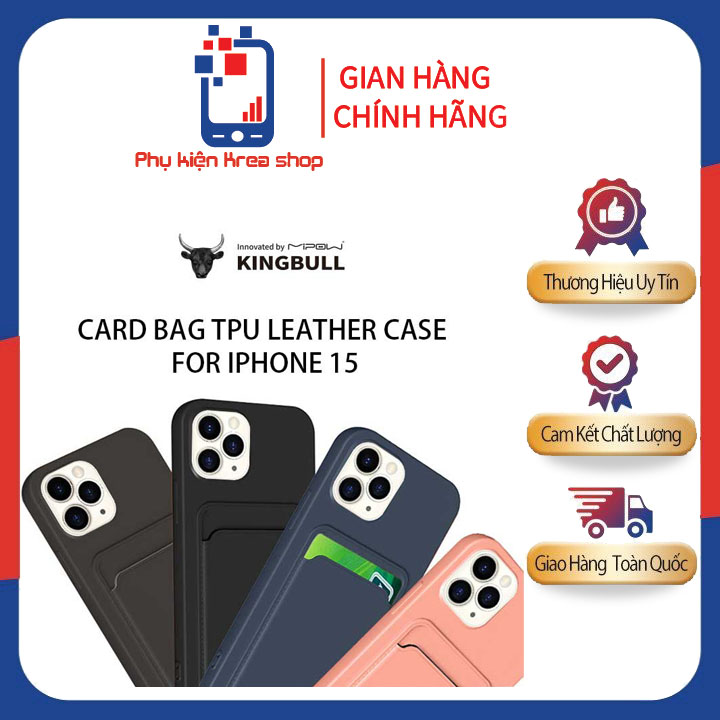 Ốp Iphone 15 Pro Max Card Bag Tpu Leather Case Mc15a04