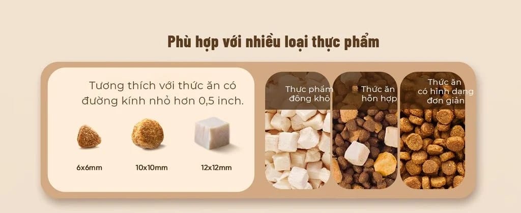 Máy cho thú cưng ăn tự động Oneisall PFD-001 Pro 41 Phù hợp với nhiều oại thực phẩm